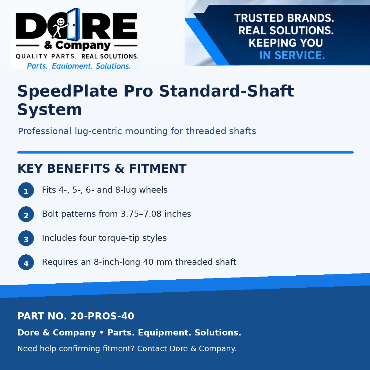 20-PROS-40 benefits and fitment - Dore & Company
