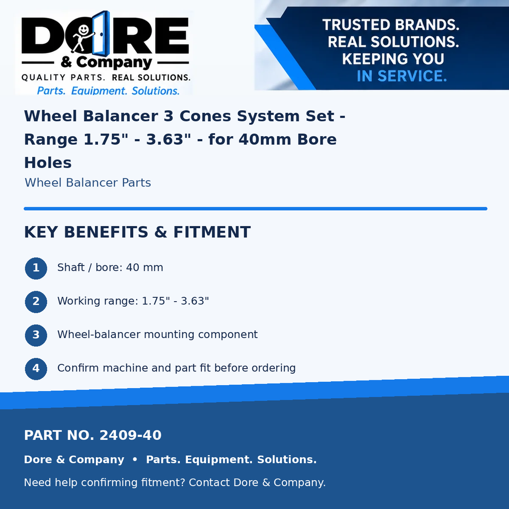Dore & Company benefits and fitment for part 2409-40