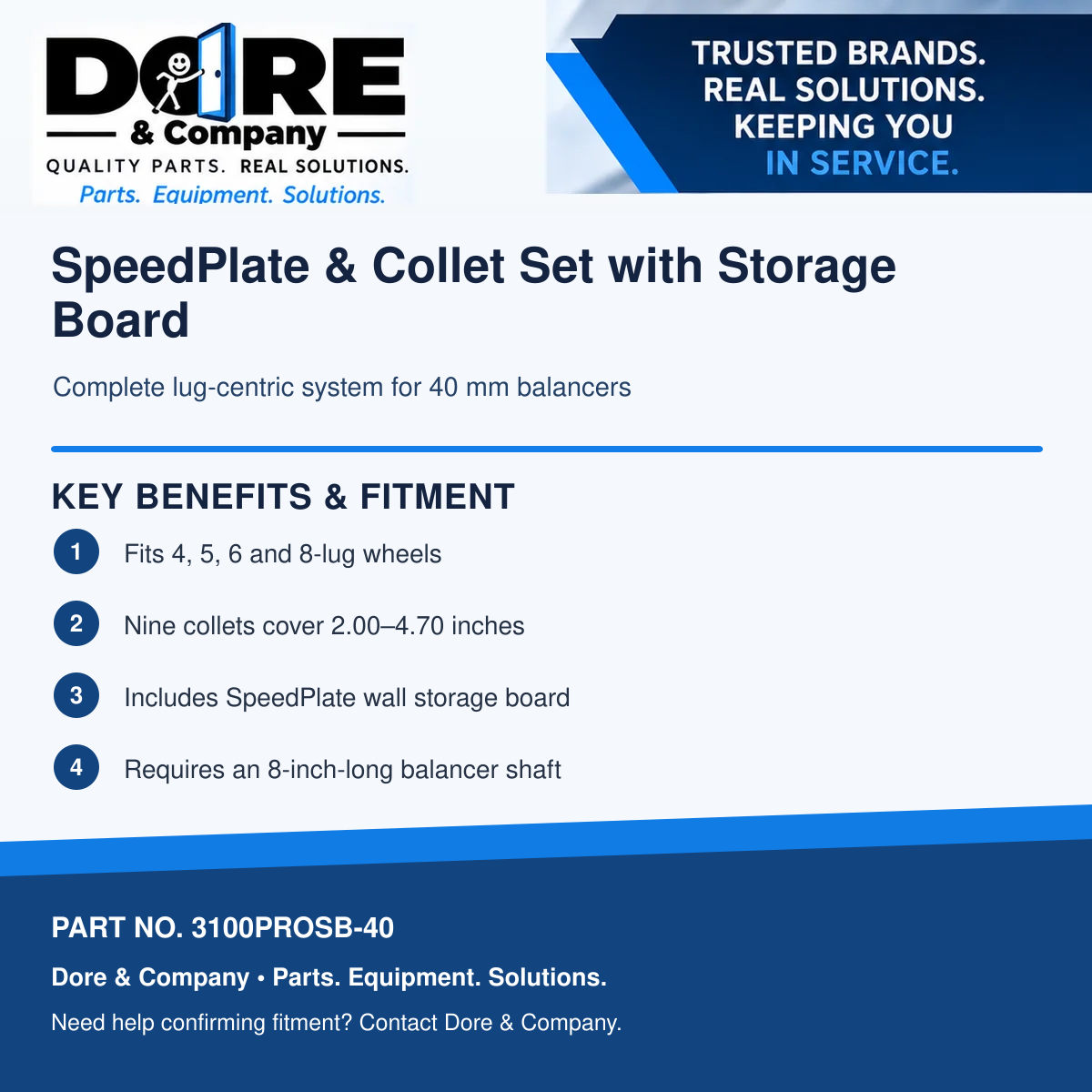 3100PROSB-40 benefits and fitment - Dore & Company