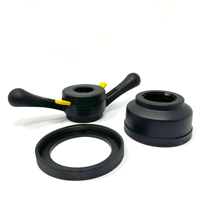 4080 quick hub nut set with pressure cup and protector ring for 40mm x 8mm wheel balancer shafts