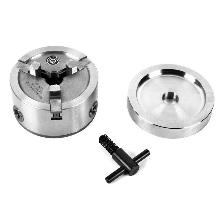 7040 3-Jaw Quick Chuck Adapter with Backing Plate