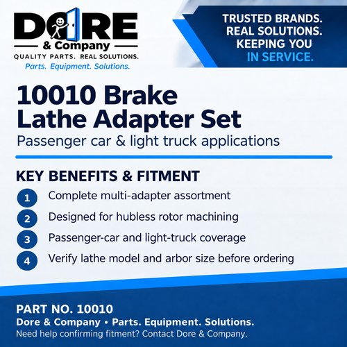 10010 Brake Lathe Adapter Set benefits and fitment – Dore & Company