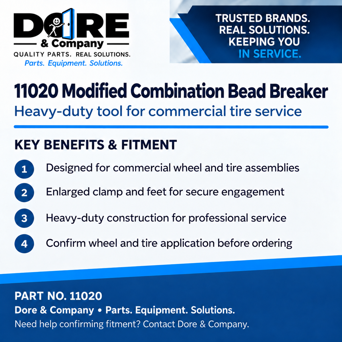 11020 modified combination bead breaker benefits and fitment - Dore & Company