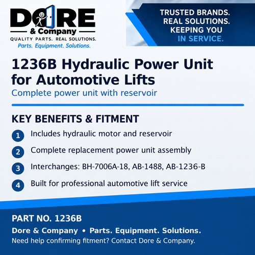 1236B hydraulic power unit benefits and fitment - Dore & Company