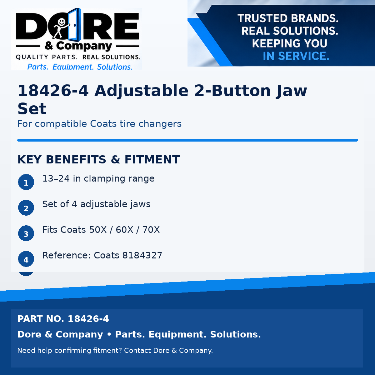 18426-4 key benefits and fitment - Dore & Company