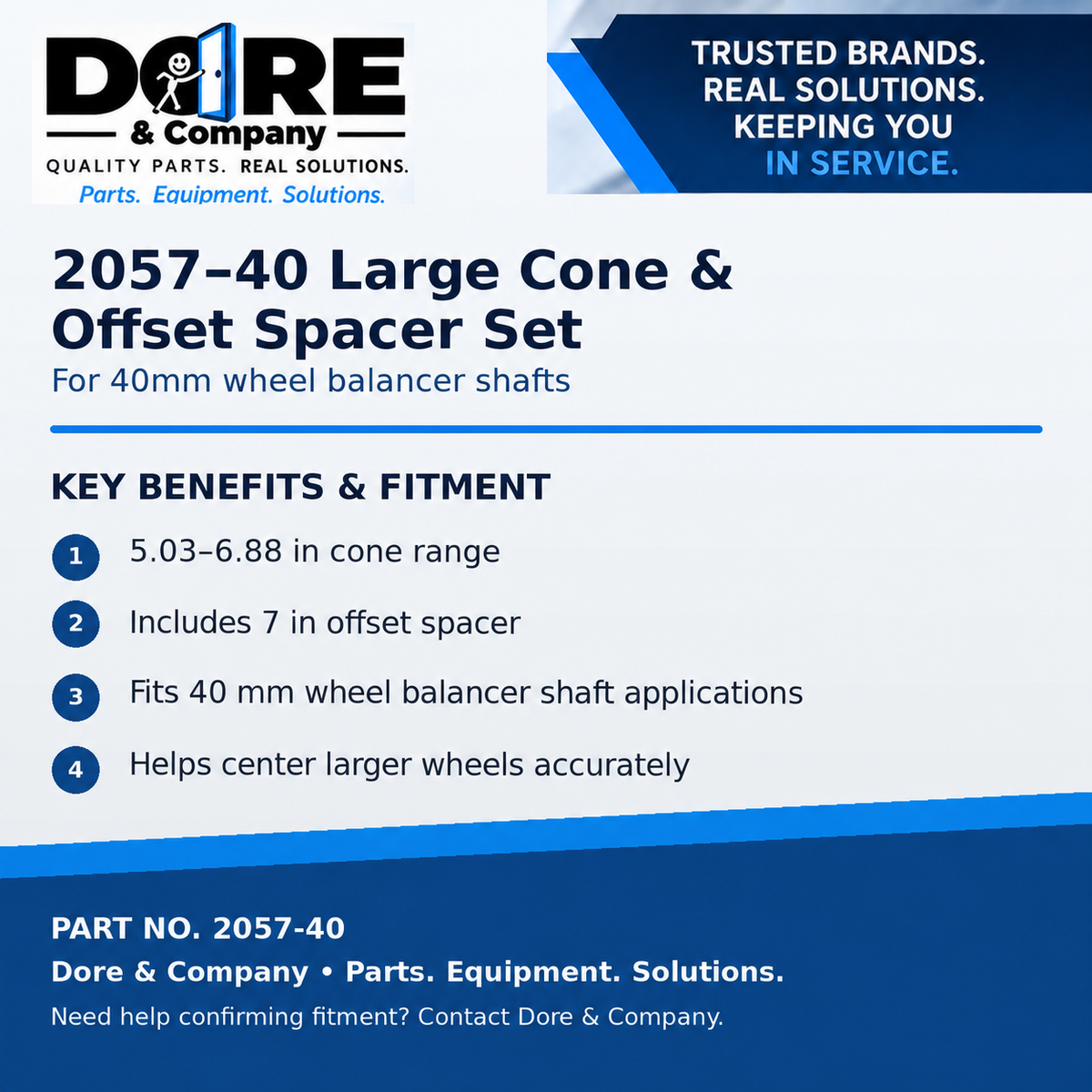 2057-40 key benefits and fitment - Dore & Company