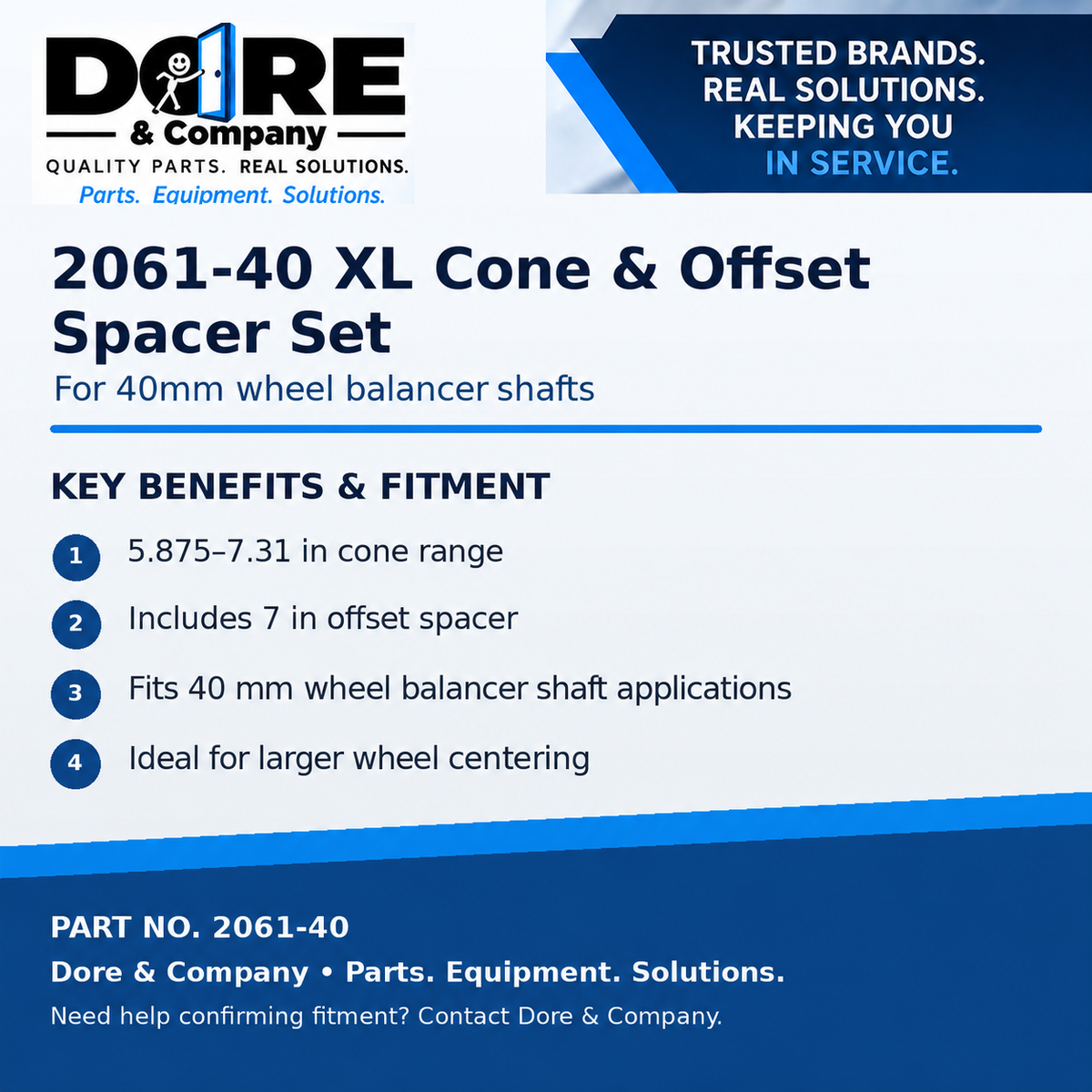 2061-40 key benefits and fitment - Dore & Company