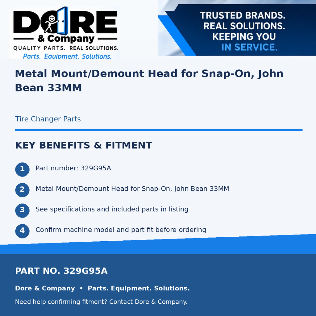 329G95A benefits and fitment - Dore & Company
