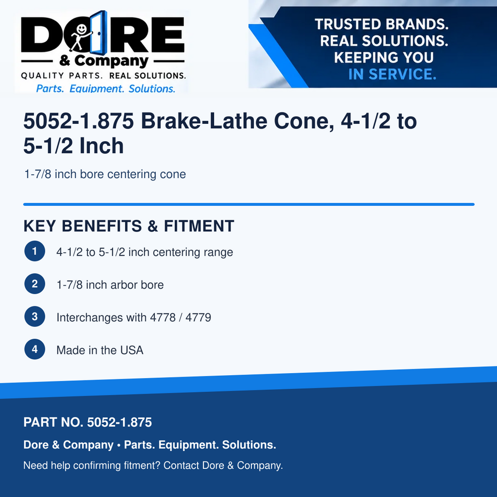 Dore and Company 5052-1.875 benefits and fitment information