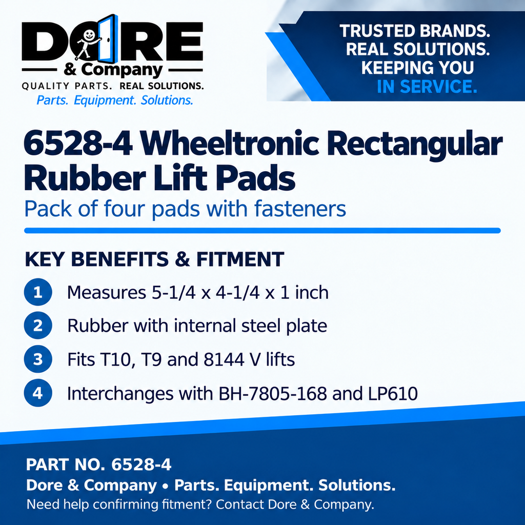 6528-4 Wheeltronic lift pads benefits and fitment - Dore & Company