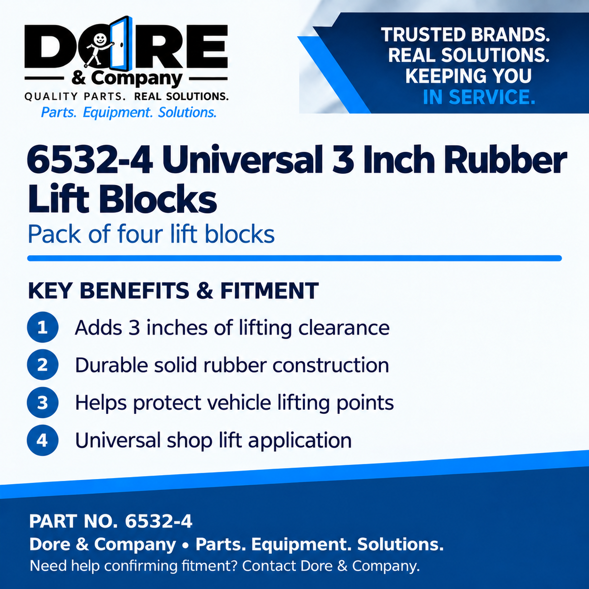 6532-4 universal lift blocks benefits and fitment - Dore & Company