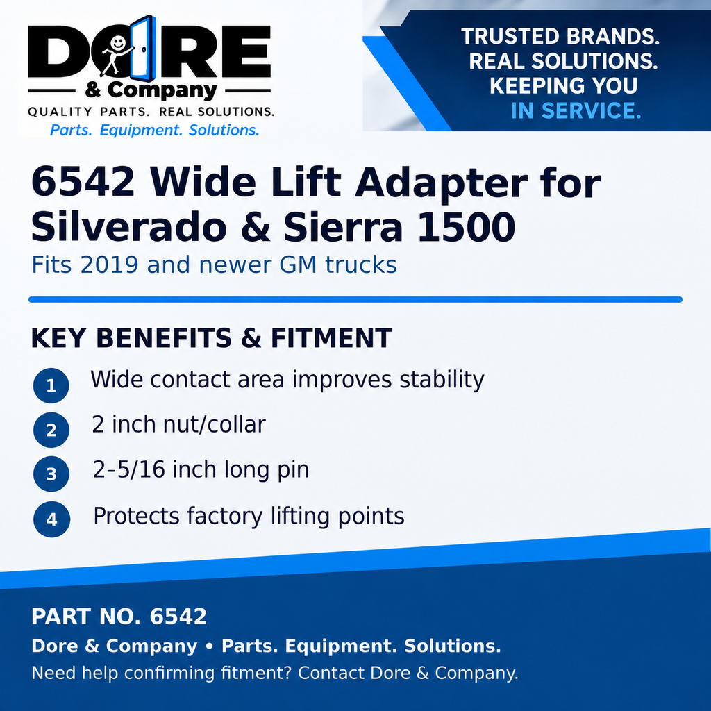 6542 wide lift adapter benefits and fitment - Dore & Company