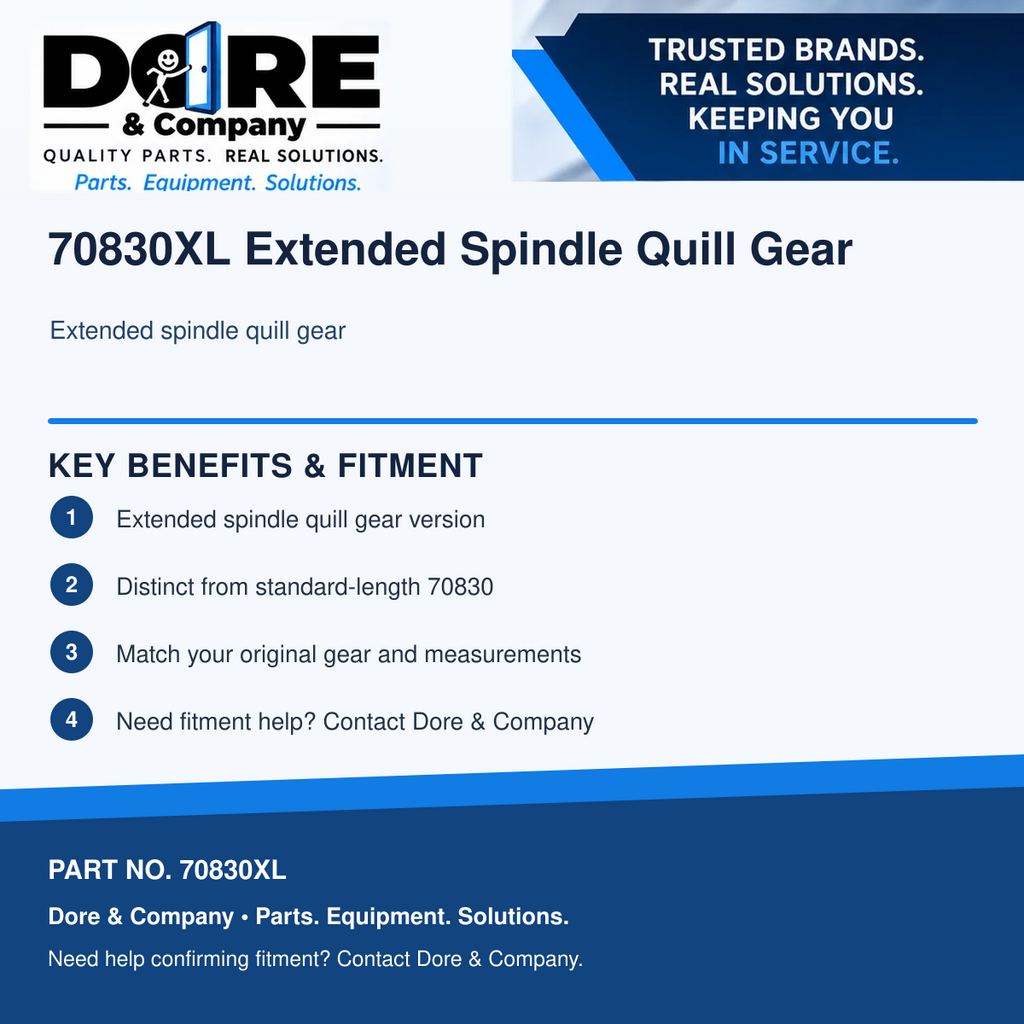 Dore & Company 70830XL benefits and fitment