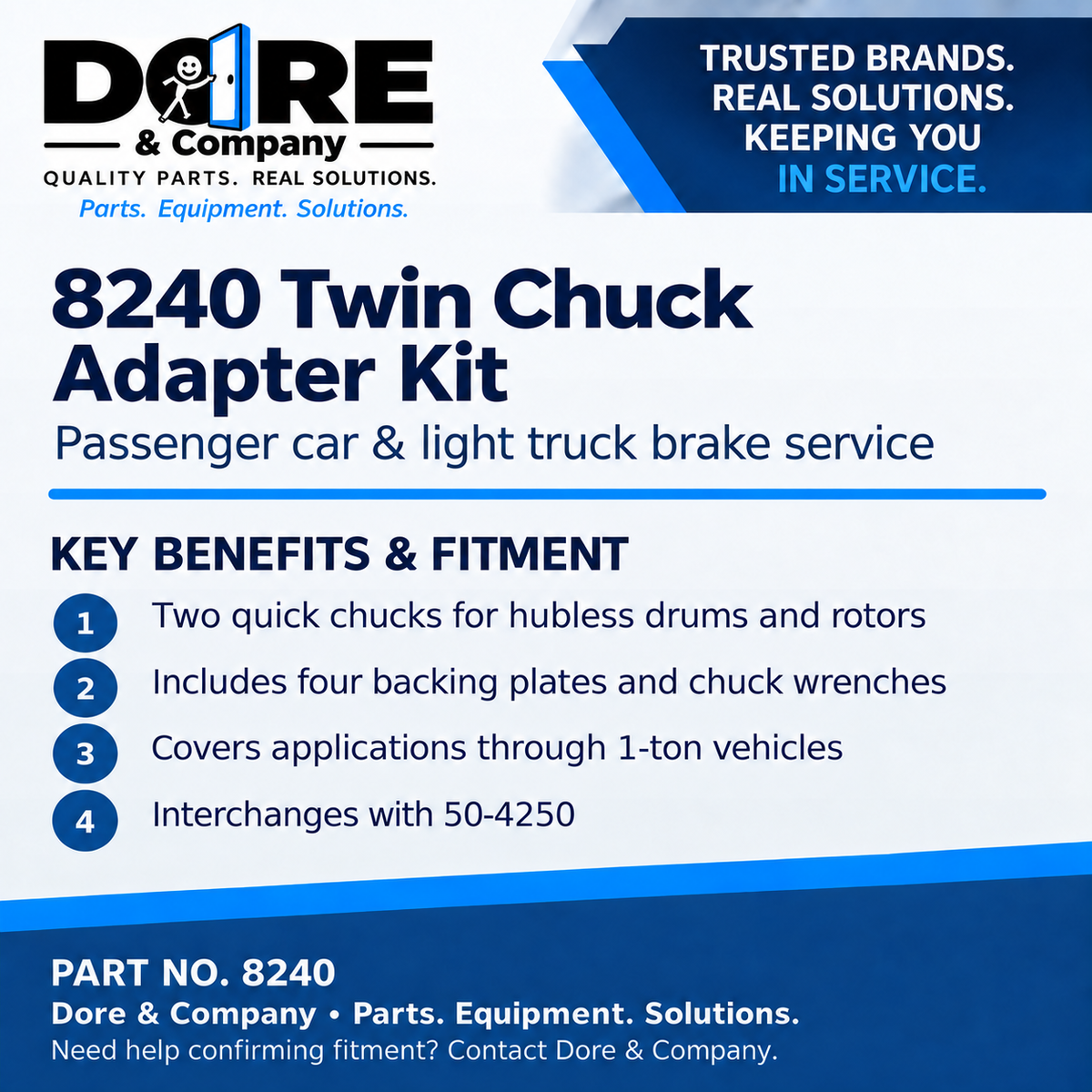 8240 Twin Chuck Adapter Kit benefits and fitment – Dore & Company