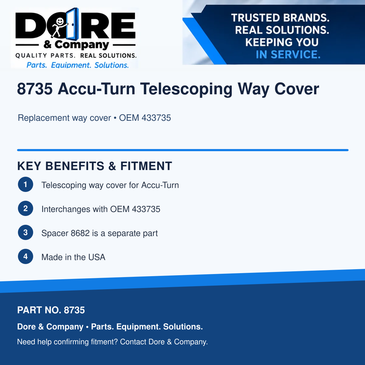 Dore & Company 8735 benefits and fitment