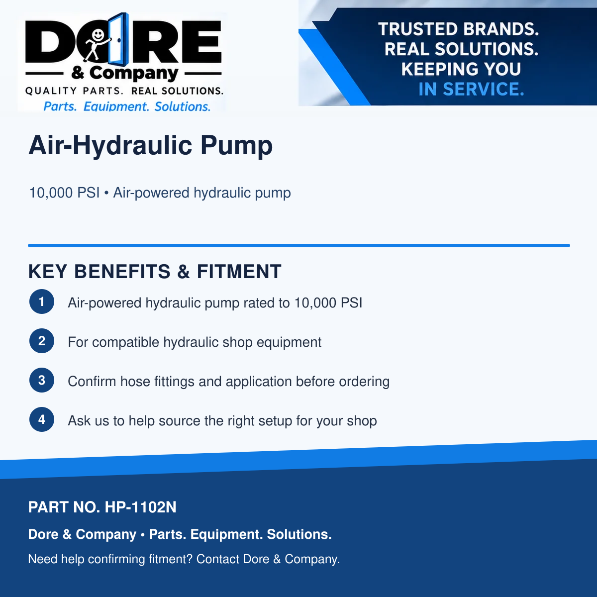 Dore & Company HP-1102N benefits and fitment