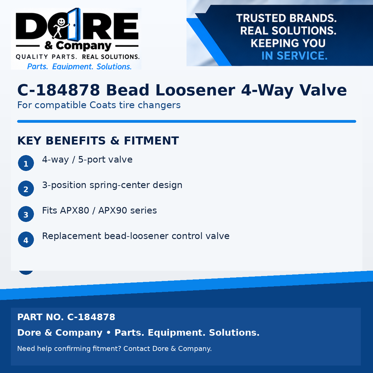 C-184878 key benefits and fitment - Dore & Company