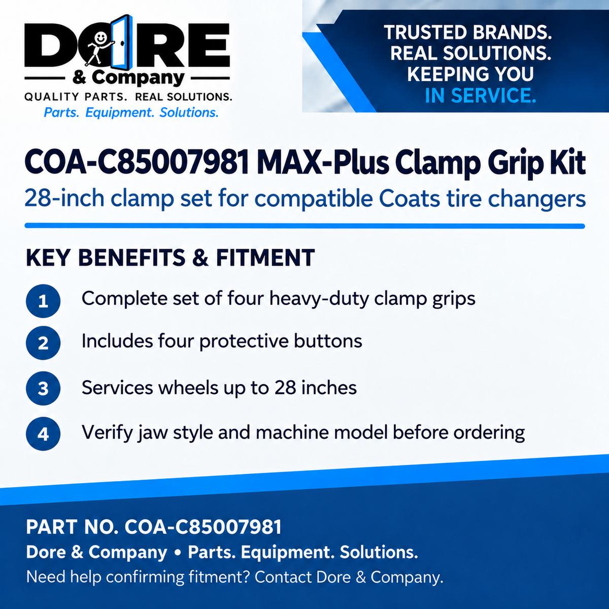 COA-C85007981 MAX-Plus clamp grip kit benefits and fitment - Dore & Company