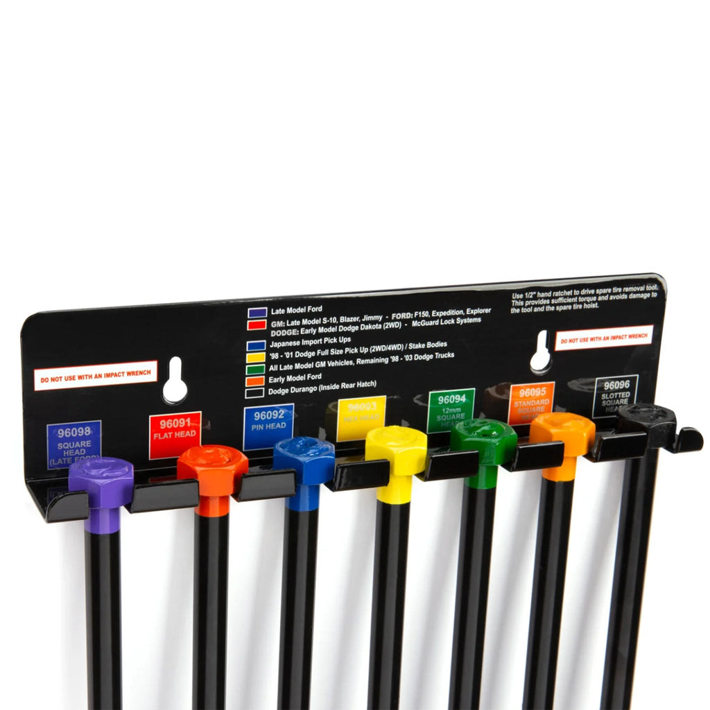 Spare Tire Removal Kit, 7 Piece - With Mount — supplier photo 8 of 9; part JS-96090A
