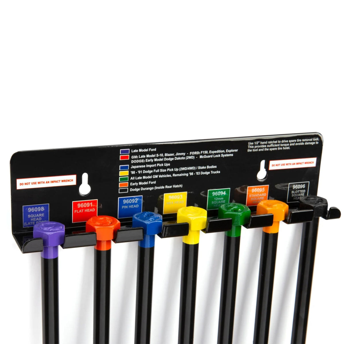Spare Tire Removal Kit, 7 Piece - With Mount — supplier photo 8 of 9; part JS-96090A