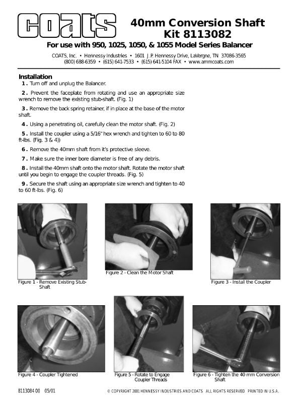 Conversion Wheel Balancer Shaft Converts 28 mm to 40 mm (Only Shaft, Coupler) — supplier photo 2 of 2; part 13082
