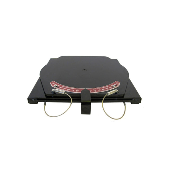 Black Powder Coated Mild Steel Turn Plate L14" x W14" x H1-1/2" With Pointer Set of 2 Plates — MT-RSR 25-140PB